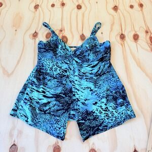 Miraclesuit Women's The Breakers Love Knot Underwire Tankini Swim Top US 14
